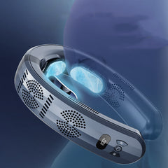 USB Portable Hanging Neck Fan – Turbine Cooling with Triple Semiconductor Refrigeration