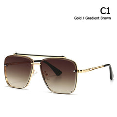 Sunglasses Glasses Modern Retro Square Frame Sunglasses Street Shot Big Frame Sunglasses - The Summer Stop