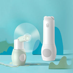 Mini Cartoon Two-in-one Portable Folding Fan 2000mAh Power Supply USB Portable Fan - The Summer Stop
