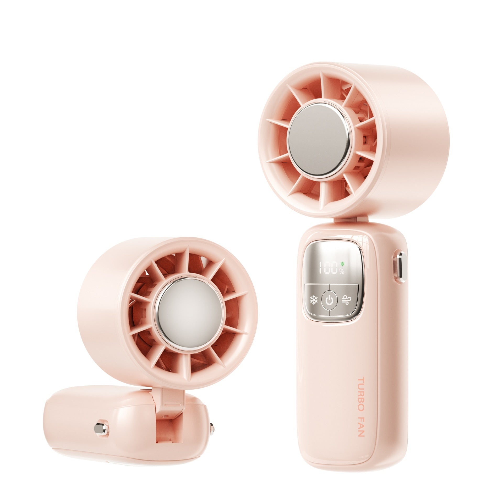 5-Blade USB Rechargeable Cooling Fan with Ice Compress & 4000mAh Battery