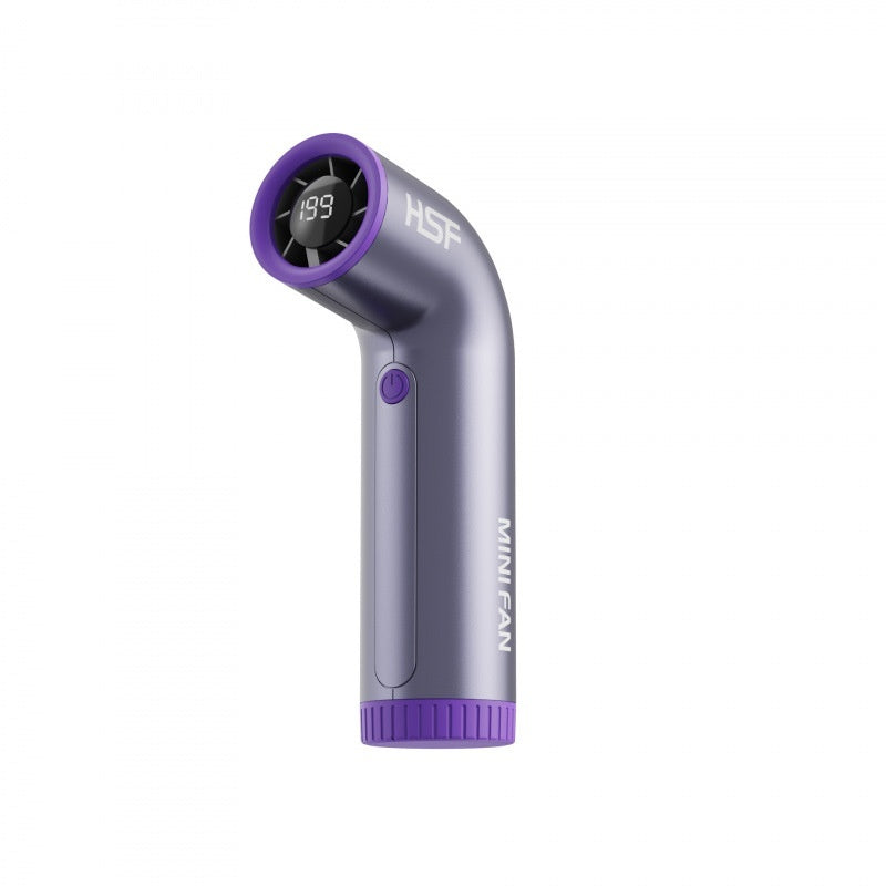 Mini Turbine USB Fan – 100-Speed, Digital Display, Long Battery Life