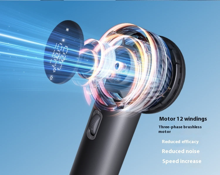 High-Speed Mini Turbo Handheld Fan – Rechargeable & Portable