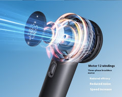 High-Speed Mini Turbo Handheld Fan – Rechargeable & Portable