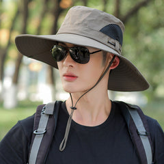 Men's Big Brim Sun Protection Fishing Fisherman Hat - The Summer Stop