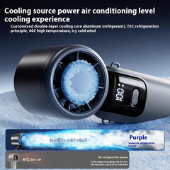Violent High-Speed USB Fan – Handheld, Neck-Wearable, ICE Cool with Digital Display