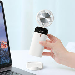 Mini Leafless Folding Fan – Digital Display & USB Cooling