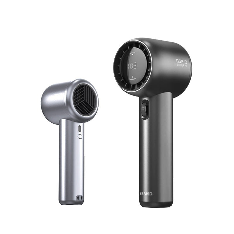 High-Speed Mini Turbo Handheld Fan – Rechargeable & Portable