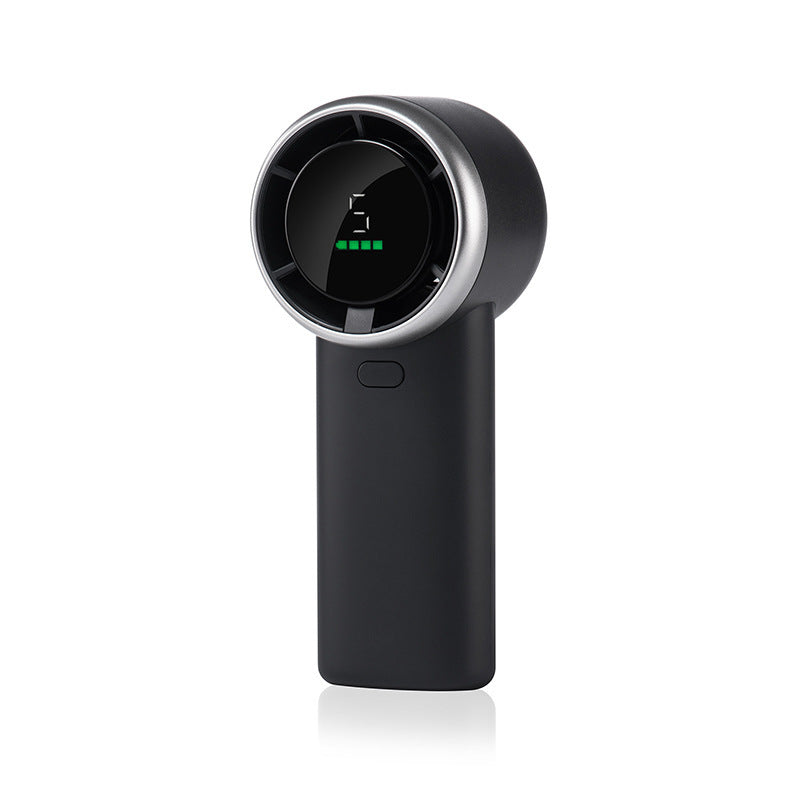Handheld High-speed Turbine Fan Outdoor Cooling Portable Violent Wind USB Battery Digital Display Desktop - The Summer Stop