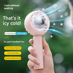 Mini Handheld Mute Fan Semiconductor Refrigeration Cooling Portable Air Conditioner Battery USB Rechargeable Fan Outdoor - The Summer Stop