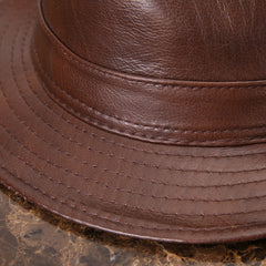 Men's And Women's Cowhide Hats With Big Eaves On The Street - The Summer Stop