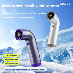 Mini Turbine USB Fan – 100-Speed, Digital Display, Long Battery Life