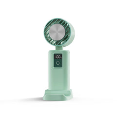 Five-Speed Handheld Fan – Digital Display & USB Rechargeable Cooling
