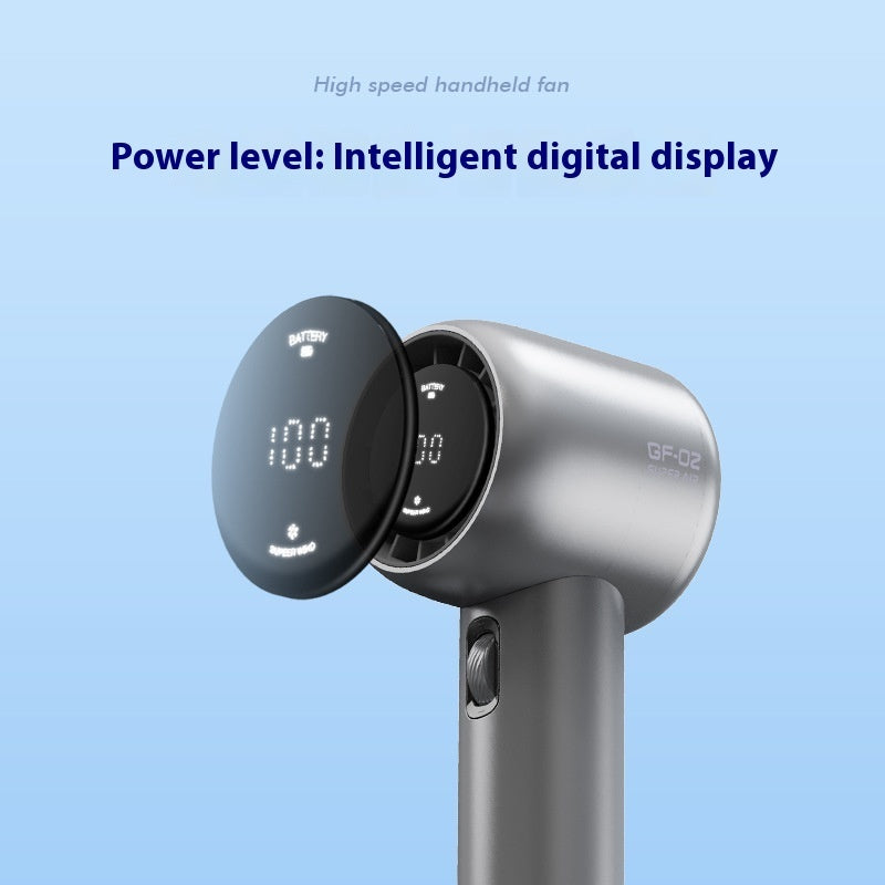 High-Speed Mini Turbo Handheld Fan – Rechargeable & Portable