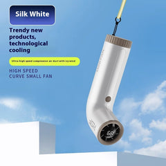 Mini Turbine USB Fan – 100-Speed, Digital Display, Long Battery Life