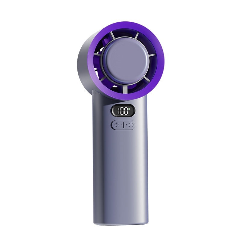 Small USB Handheld Refrigeration Fan – Ice Compress, Non-Polar Adjustable, 3600mAh Battery