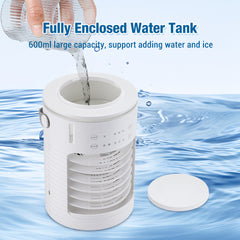 USB Desktop Air Cooler – Personal Mini Fan with 600ml Water Tank