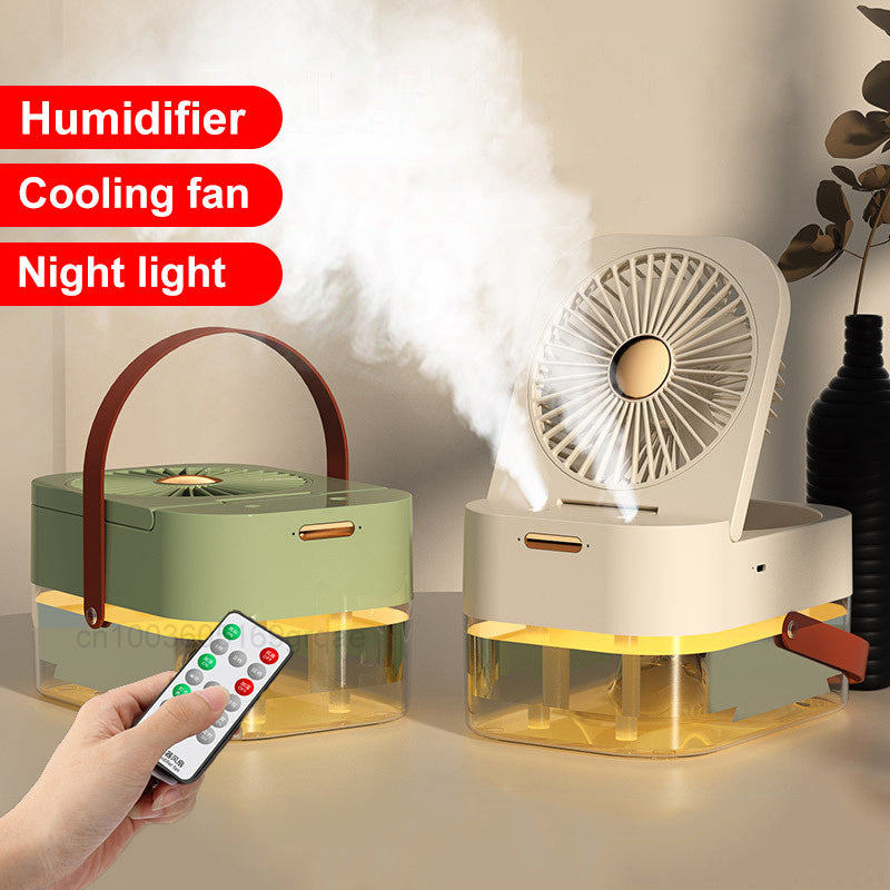 Humidifier Spray Fan Portable Fan Air Cooler Air Humidifier USB Mist Fan Desktop Fan With Night Light For Summer Home Appliance - The Summer Stop