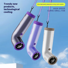 Mini Turbine USB Fan – 100-Speed, Digital Display, Long Battery Life