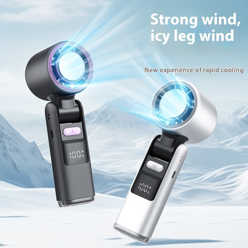 Mini Folding USB Handheld Fan with High-Speed Cooling & Refrigeration