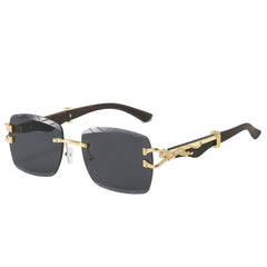 Frameless Trimming Square Sunglasses - The Summer Stop