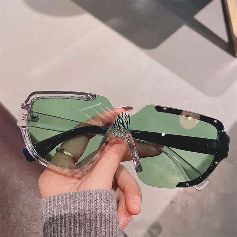 Personalized Large Frame Round Face Skinny Sunglasses - The Summer Stop