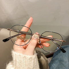 Metal Plain Myopic Face Without Makeup Glasses Acetate Frames Frame - The Summer Stop