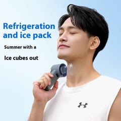 Small USB Handheld Refrigeration Fan – Ice Compress, Non-Polar Adjustable, 3600mAh Battery