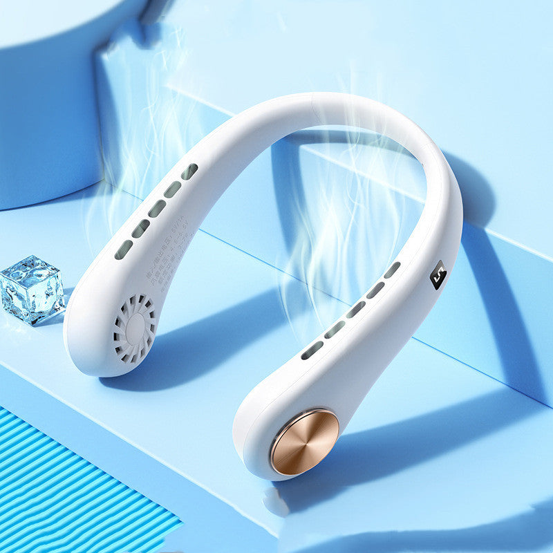 New Mini Neck Fan Portable Bladeless Hanging Neck Rechargeable Air Cooler Mini Summer Sports Fans - The Summer Stop
