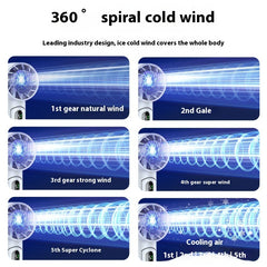 Foldable Handheld Fan with Refrigeration – 5-Speed Cooling On the Go