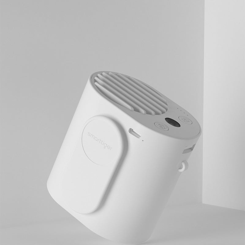 Waist Hanging Power Fan – 9600mAh USB Rechargeable Fan, Power Bank & Light