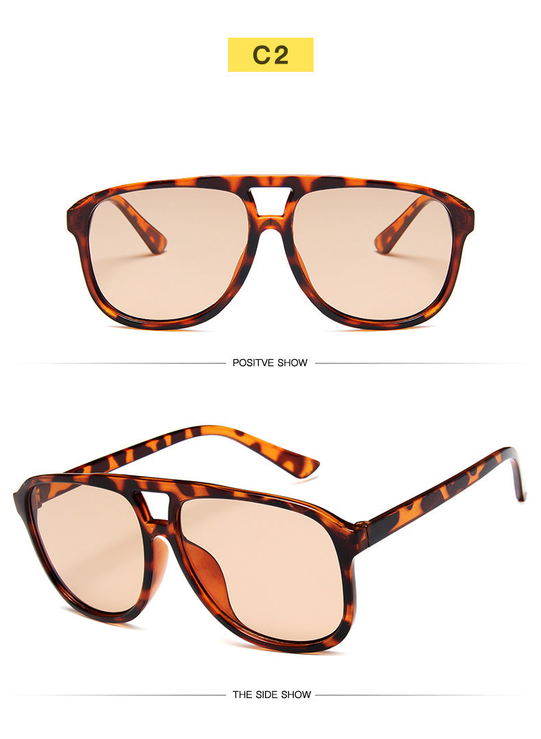New Double Beam Big Frame Sunglasses For Men - The Summer Stop