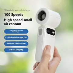 Small Hurricane Handheld Fan – 100-Speed Smart Display Turbo Cooling