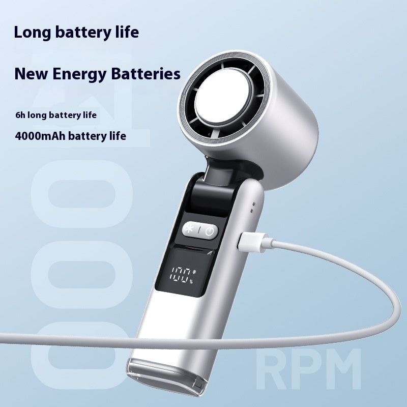 Mini Folding USB Handheld Fan with High-Speed Cooling & Refrigeration