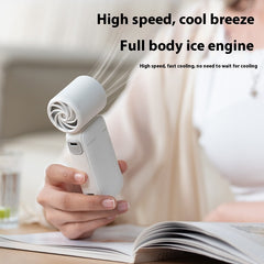 Small Hurricane Handheld Fan – 100-Speed Smart Display Turbo Cooling