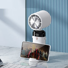 Mini Leafless Folding Fan – Digital Display & USB Cooling
