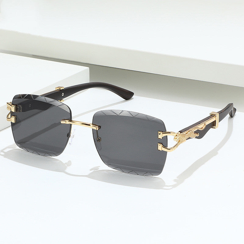 Frameless Trimming Square Sunglasses - The Summer Stop