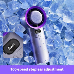 Small USB Handheld Refrigeration Fan – Ice Compress, Non-Polar Adjustable, 3600mAh Battery