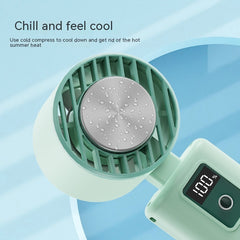 Five-Speed Handheld Fan – Digital Display & USB Rechargeable Cooling