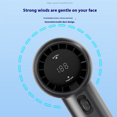 High-Speed Mini Turbo Handheld Fan – Rechargeable & Portable
