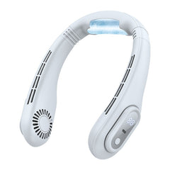 Blade-Free Halter Fan – Silent, Portable, Wearable Neck Fan with 3-Speed Cooling