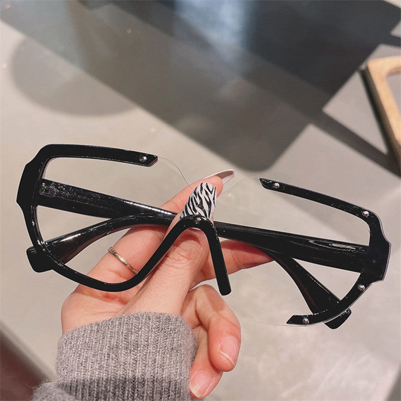Personalized Large Frame Round Face Skinny Sunglasses - The Summer Stop