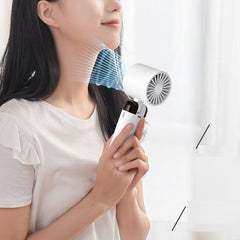 Mini Leafless Folding Fan – Digital Display & USB Cooling
